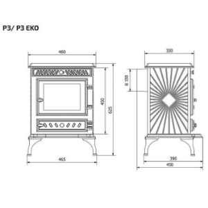 Obrazek Piec kominkowy P3 7,4kW