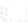Obrazek Ścianka Walk-In Rest 120x195 black
