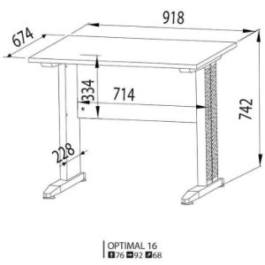 Obrazek Biurko 92 Optimal 16 sonoma