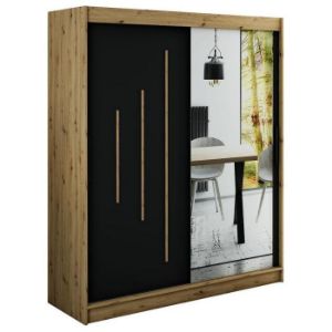 Szafa Halifax Y2 180 Dąb Artisan/Czarny/Lustro