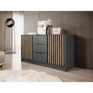 Obrazek Komoda Nelly 2d Grafit/Lamela Artisan