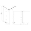 Obrazek Ścianka WALK-IN Soft 120x195 profil chrom