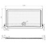 Obrazek Brodzik prostokątny Tek 150x80x4 