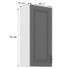 Obrazek Szafka kuchenna Stilo dustgrey/biały 40g/90 1f