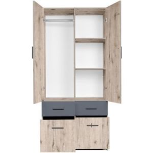 Obrazek Szafa Snow 03 2-D 4-S Wellington/Grafit 