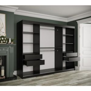 Obrazek Komplet Szuflad (2SZT) 250 Czarny