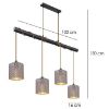 Obrazek Lampa 15584-4H1 Szaro-złota LW4