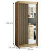 Obrazek Szafa Lamelo 2 100 Dąb Artisan/Czarny/Lustro