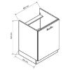 Obrazek Szafka Kuchenna Irma D60pc Pl Jasny Szary Mat