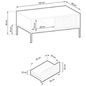 Obrazek Ława Nova L104 Czarny