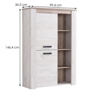Obrazek Witryna Kent POP N biały dąb 11008836
