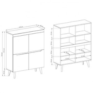 Obrazek Komoda czterodrzwiowa Nordi NK107 dąb artisan