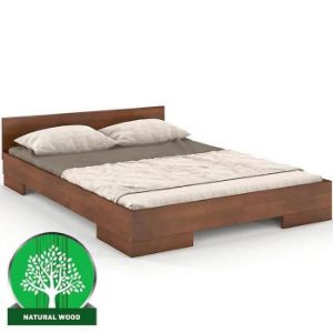 Łóżko drewniane bukowe Skandica Spectrum niskie 160x200 orzech