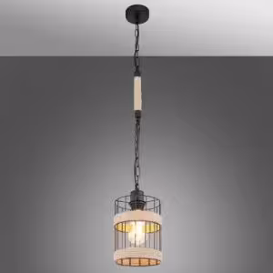 Obrazek Lampa 15673H czarno-beżowa LW1