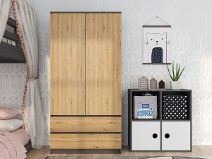 Obrazek Szafa Umo S2 antracyt/dąb artisan