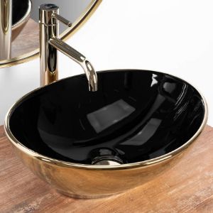 Obrazek Umywalka nablatowa Sofia In Black/Gold