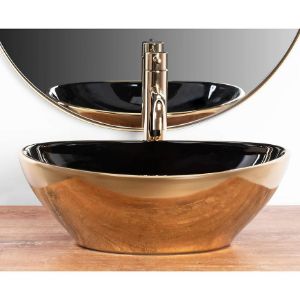 Obrazek Umywalka nablatowa Sofia In Black/Gold