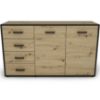 Obrazek Komoda Capannoli 148 4s 2d dąb artisan/czarny 