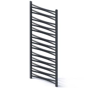 Grzejnik łazienkowy Łezka 3D Ł3D 26/40 czarny 1435x440 mm 