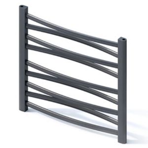 Grzejnik łazienkowy Łezka 3D Ł3D 9/50 czarny 500x540 mm 