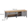 Obrazek Stolik RTV 1D1S Melini Gray B