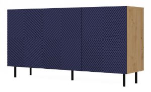 Obrazek Komoda Jula 3K granat/dąb artisan