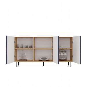Obrazek Komoda Jula 3K granat/dąb artisan