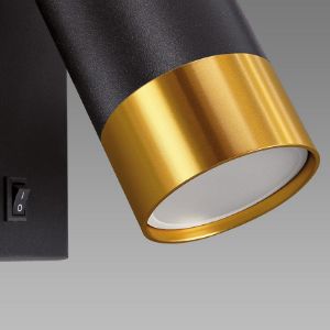 Obrazek Lampa PUZON WLL GU10 BLACK/GOLD 04133 LS1 