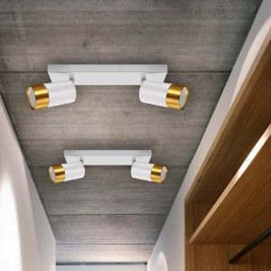 Obrazek Lampa PUZON SPT GU10 2L WHITE/GOLD 04124 LS2