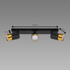 Obrazek Lampa PUZON SPT GU10 3L BLACK/GOLD 04127 LS3