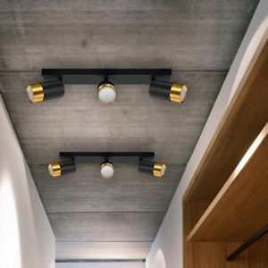 Obrazek Lampa PUZON SPT GU10 3L BLACK/GOLD 04127 LS3