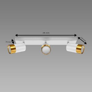 Obrazek Lampa PUZON SPT GU10 3L WHITE/GOLD 04126 LS3 