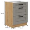 Obrazek Szafka kuchenna Luna claygrey/artisan 60D 3S BB