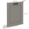 Obrazek Front kuchenny Luna claygrey/biały 713x596