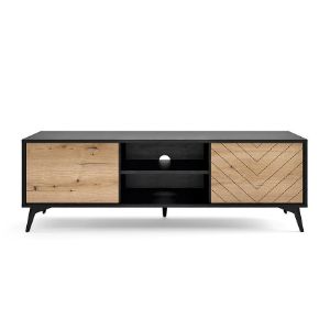 Obrazek Szafka RTV Diamond RTV154 dąb evoke/czarny