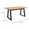 Obrazek Stół Iga Dąb Artisan / Czarny Mat 160x90