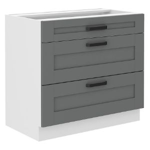 Obrazek Szafka kuchenna Luna dustgrey/biały 80D 3S BB 