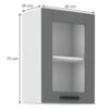 Obrazek Szafka kuchenna Luna dustgrey/biały 40GS-72 1F 
