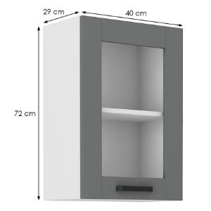 Obrazek Szafka kuchenna Luna dustgrey/biały 40GS-72 1F 
