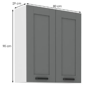 Obrazek  Szafka kuchenna Luna dustgrey/biały 80G-90 2F 