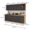Obrazek Kuchnia Stilo grafit mat/artisan 260 bez blatu