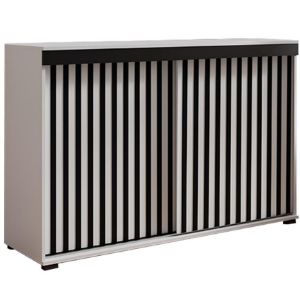 Komoda Malani duplo 140 biały+czarny