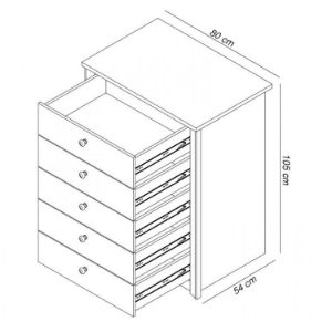 Obrazek Komoda Finezja F5 5 szuflad
