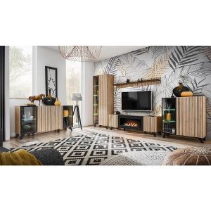Obrazek Szafka RTV-K LIAM S HJZ LM hickory jackson/czarny