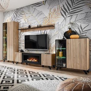 Obrazek Szafka RTV-K LIAM S HJZ LM hickory jackson/czarny