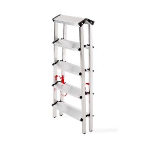 Obrazek Drabina aluminowa dwustronna 5 stopniowa 150 kg 