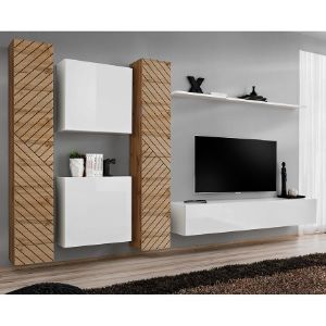 Meblościanka Switch VI Line Wotan/Biały