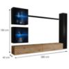 Obrazek Meblościanka Switch XVIII Line Czarny/Wotan
