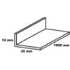 Obrazek Kątownik aluminiowy złoty 20x10x1000