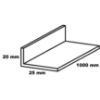Obrazek Kątownik PVC biały satyna 25x20x1000 